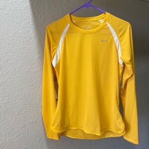 Nike Orange Long Sleeve Dry-fit Top